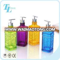 Beautiful design plastic shower gel container decorative refillable shampoo bottles